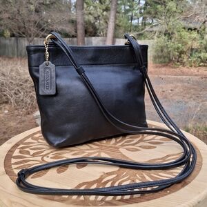 Rare Vintage Coach Black Glove Tanned Leather Dixion Mini Crossbody Bag #4124